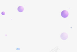 紫色漂浮圆球装饰素材