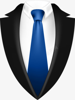 装饰男士蓝色领带西服素材