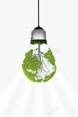 绿色灯泡星空地球一小时环保创意海报背景高清图片