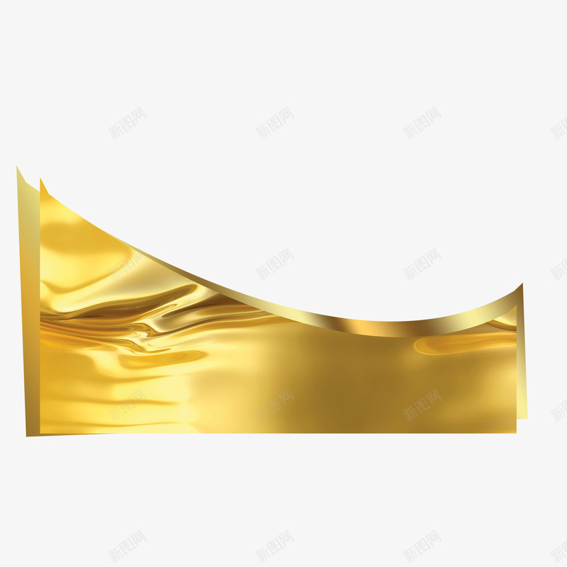 金色箔纸水流效果边框png免抠素材_88icon https://88icon.com 唯美 水流纹样 边框 金色