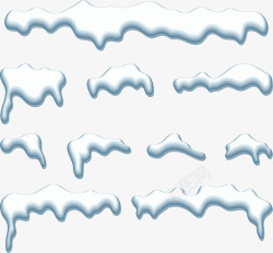 大雪冰碴冬天大雪融化冰碴矢量图高清图片
