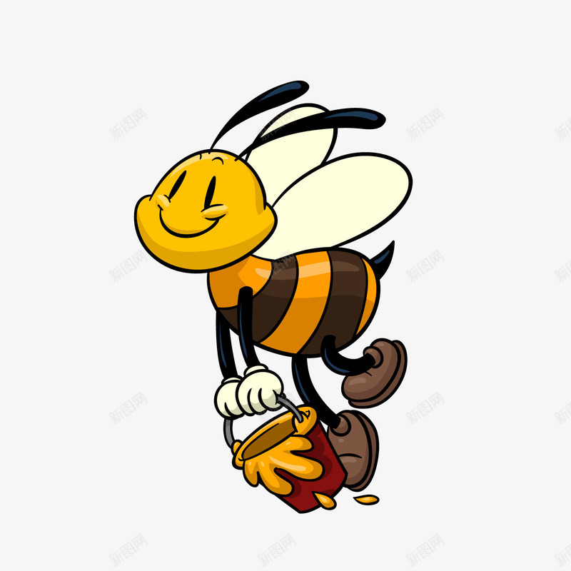 采蜜的小蜜蜂矢量图ai免抠素材_88icon https://88icon.com 勤劳的小蜜蜂 卡通 微笑 昆虫设计 矢量图 蜂类 采蜜 飞翔 黄色