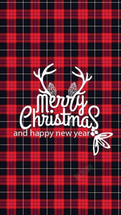 苏格兰格子红黑格子圣诞背景高清图片