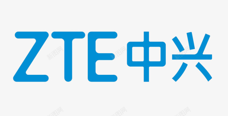 难过的手机ZTE中兴蓝色logo图标图标