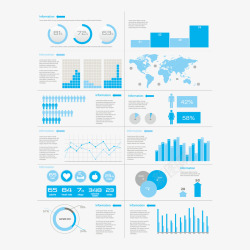 蓝色数据图矢量图素材