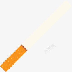 一支烟扁平风格卡通香烟矢量图高清图片