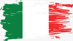 手绘涂鸦意大利国旗矢量图素材