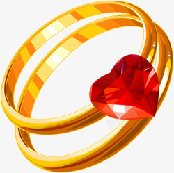 红宝石戒指婚庆易拉宝素材