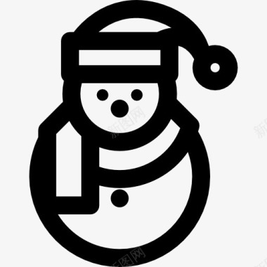 圣诞节装饰雪人图标图标