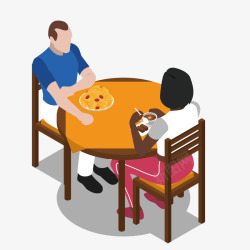 双人凳子手绘双人用餐矢量图高清图片
