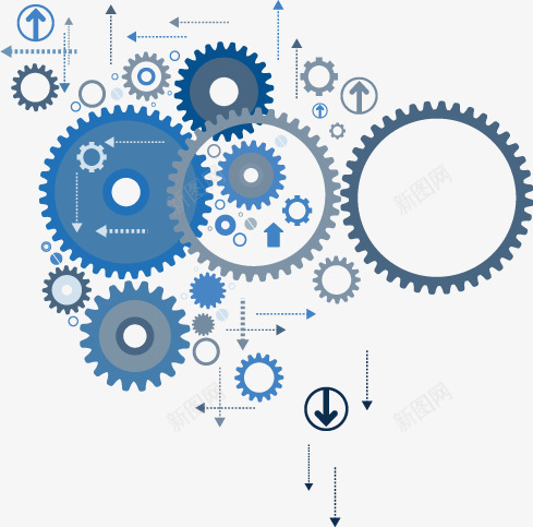 商务科技齿轮装饰png免抠素材_88icon https://88icon.com 商务 科技 装饰 齿轮