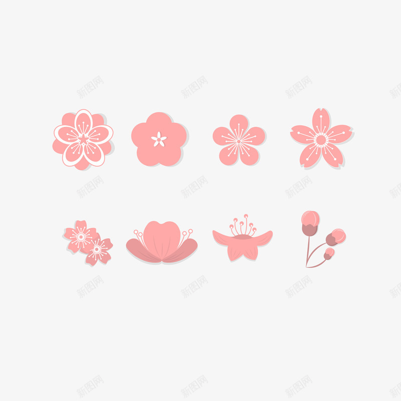 粉色淡雅腊梅花朵矢量图ai免抠素材_88icon https://88icon.com 卡通 梅花 淡雅 粉色 腊梅 花朵 花瓣 花苞 蜡梅 矢量图