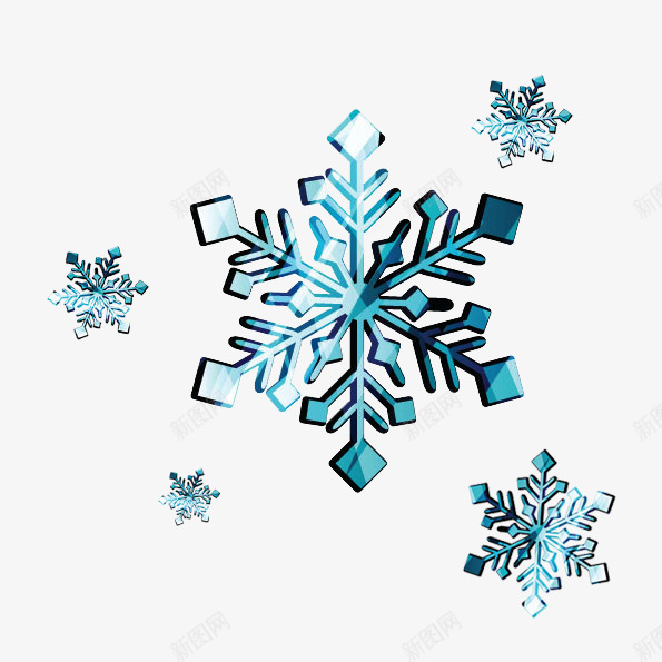 3D雪花png免抠素材_88icon https://88icon.com PNG素材 冬天 立体 雪花