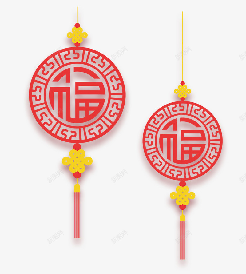 福坠png免抠素材_88icon https://88icon.com 中国结 新年挂饰 福坠 福字符