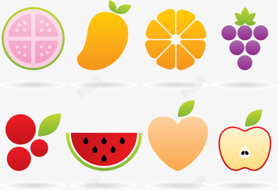点缀水果标识图标图标