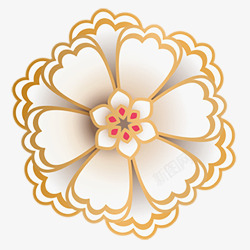 白色唯美装饰花卉素材