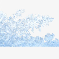 冬天美景淡蓝色的雪花高清图片