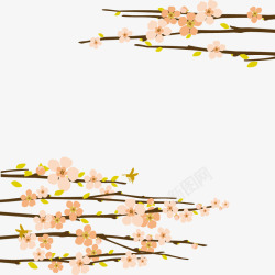 春季桃花背景装饰图素材
