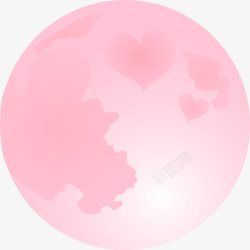 粉色圆形地球图案素材