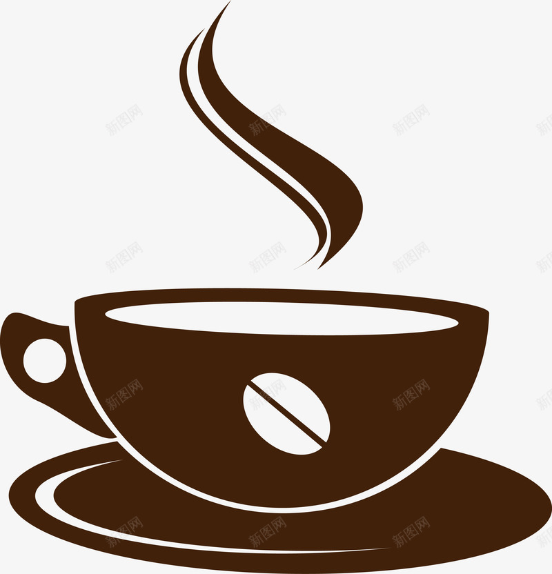手绘印着咖啡豆的杯子矢量图ai免抠素材_88icon https://88icon.com 咖啡 咖啡杯 咖啡简笔画 咖啡豆 杯子 碟子 简笔画 矢量图