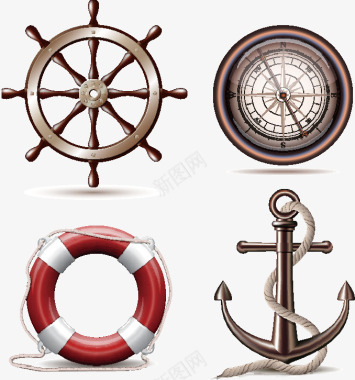 航海主题元素图标图标