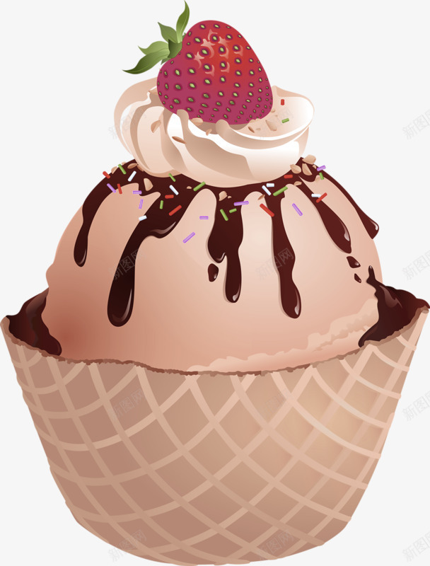 卡通甜品蛋糕装饰图案png免抠素材_88icon https://88icon.com 免抠PNG 冰激凌 卡通 甜品 草莓 蛋糕 装饰图案