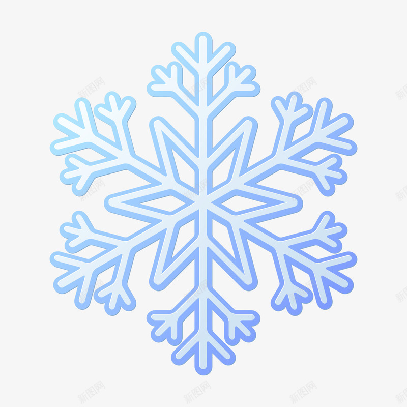 单个六边形雪花图案矢量图eps免抠素材_88icon https://88icon.com 冬季元素 圣诞 渐变 蓝色图案 雪花 矢量图