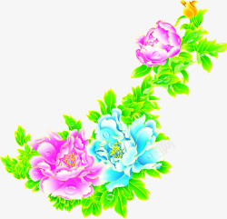 手绘花卉春季卡片素材