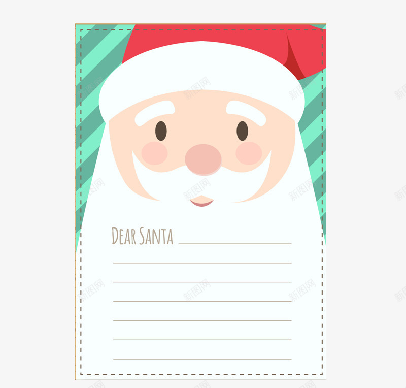 圣诞老人贺卡psd免抠素材_88icon https://88icon.com 圣诞节 手写纸 明信片 明信片格式 装饰卡片