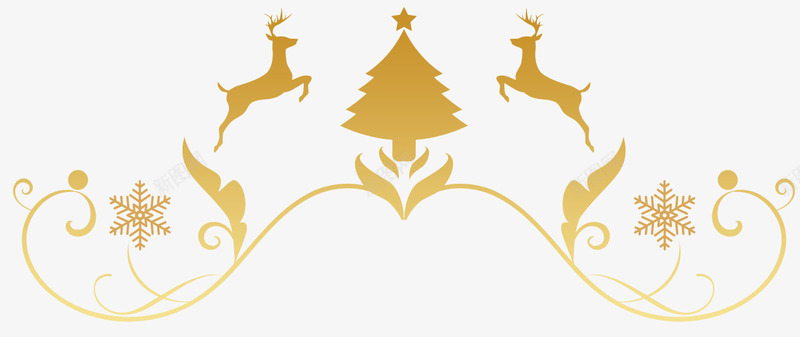 圣诞节装饰金色麋鹿圣诞树psd免抠素材_88icon https://88icon.com 剪纸 圣诞树 圣诞节 圣诞装饰 金色花纹 麋鹿