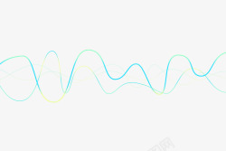 动感音乐剪影彩色声波曲线高清图片