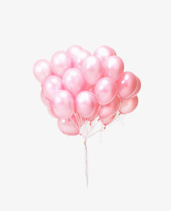 日系清新粉色气球高清图片