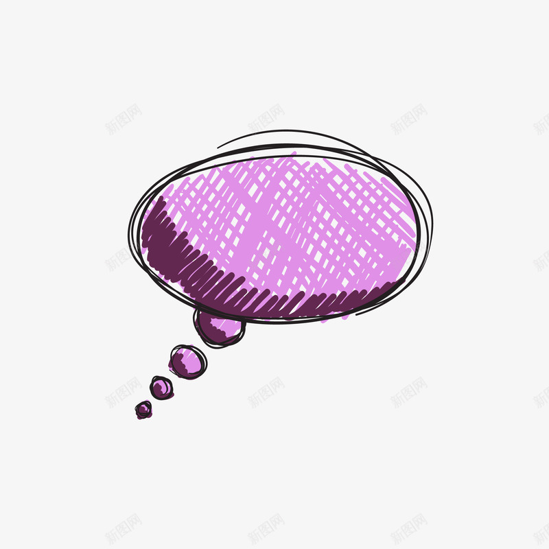 紫色的漫画想法对话框矢量图eps免抠素材_88icon https://88icon.com 可爱手绘 对话框 手绘对话框 涂鸦 紫色 紫色涂鸦 紫色的涂鸦 矢量图