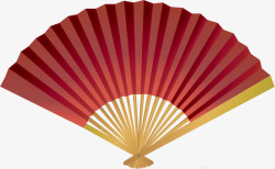 红色中国风扇子矢量图素材