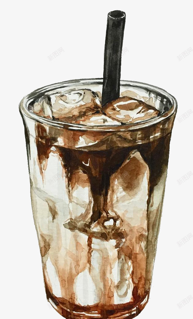 卡通手绘咖啡拿铁png免抠素材_88icon https://88icon.com 创意 动漫动画 卡通 卡通饮料 咖啡拿铁 手绘