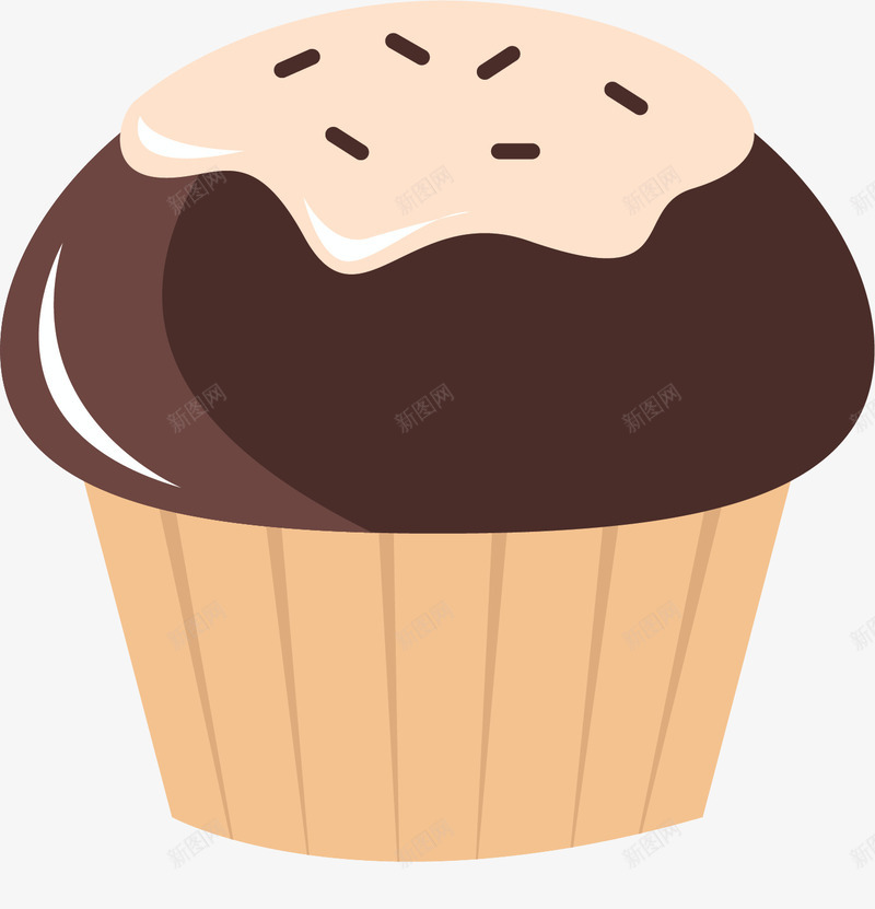 美味巧克力杯子蛋糕矢量图ai免抠素材_88icon https://88icon.com 巧克力 巧克力蛋糕 杯子蛋糕 矢量png 美味蛋糕 节日蛋糕 矢量图