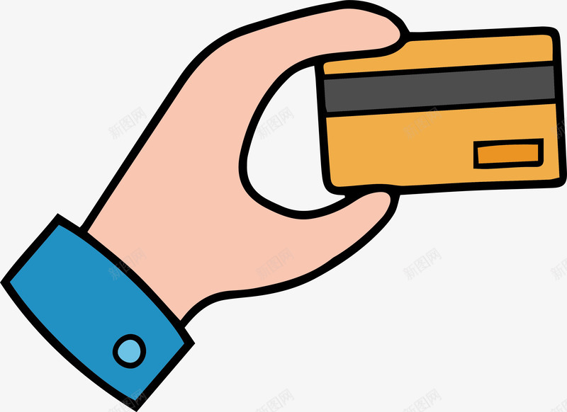 手中拿着信用卡png免抠素材_88icon https://88icon.com 信用卡 刷卡支付 手拿卡片 手绘风 矢量png 银行卡
