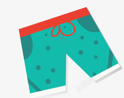 短裤头泳裤绿色沙滩裤小短裤高清图片