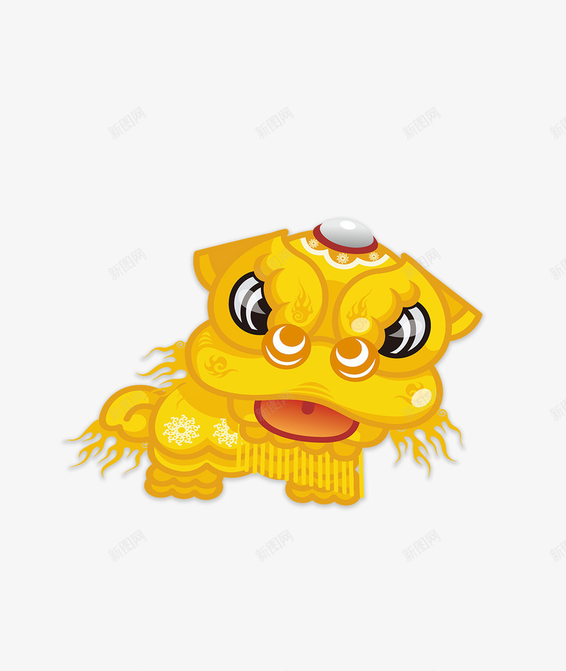 卡通舞狮子png免抠素材_88icon https://88icon.com 年货 年货节 新年 新春 春节 狮子 舞狮 贺年