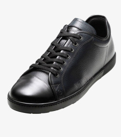 黑色质感男士运动休闲鞋素材