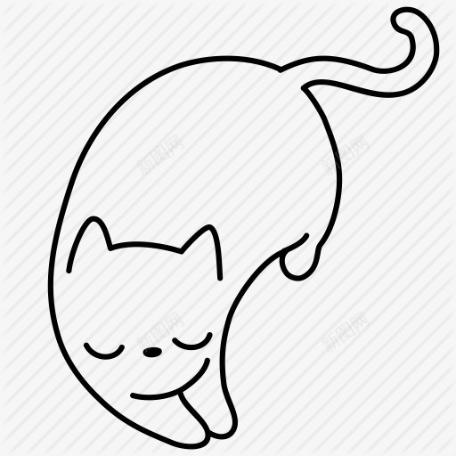 创意手绘睡午觉的小猫咪png免抠素材_88icon https://88icon.com 创意 午觉 卖萌小猫