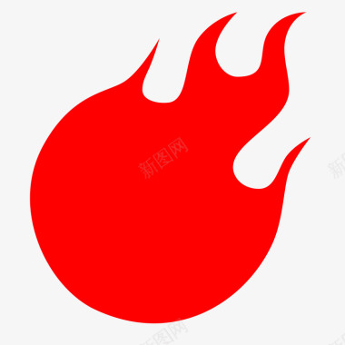 红色标签红色绘图火焰图标图标