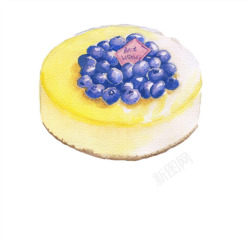 蓝莓芝士蓝莓芝士蛋糕矢量图高清图片