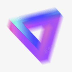 紫色三角双十一促销立体三角高清图片