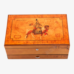 带锁表盒钢琴漆实木首饰盒高清图片