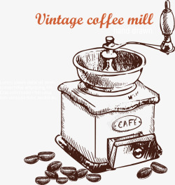 仿古咖啡机咖啡机矢量图高清图片