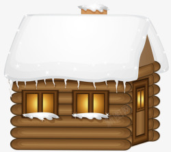 大雪纷纷下雪天的小木屋高清图片