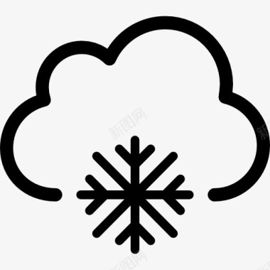 梦幻雪花雪天气符号图标图标