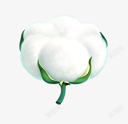 棉花png免抠素材_88icon https://88icon.com 家居家纺 棉花 棉被 白色 绿色 花卉