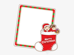 夹着的卡片相框图片圣诞矢量图高清图片